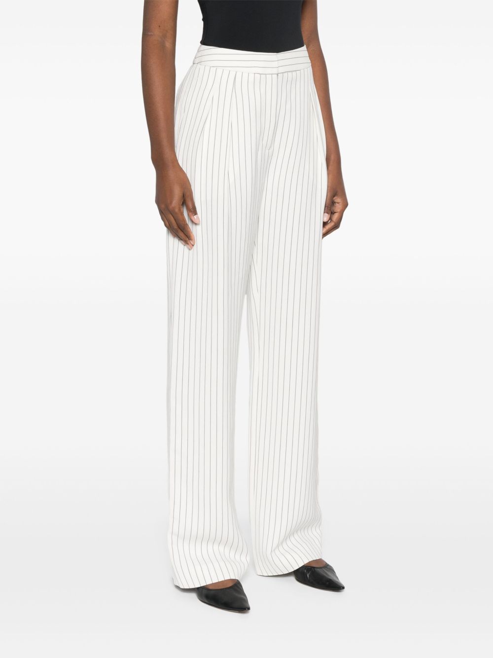 Loulou Studio Ecru Ayla Tailored Trousers In White