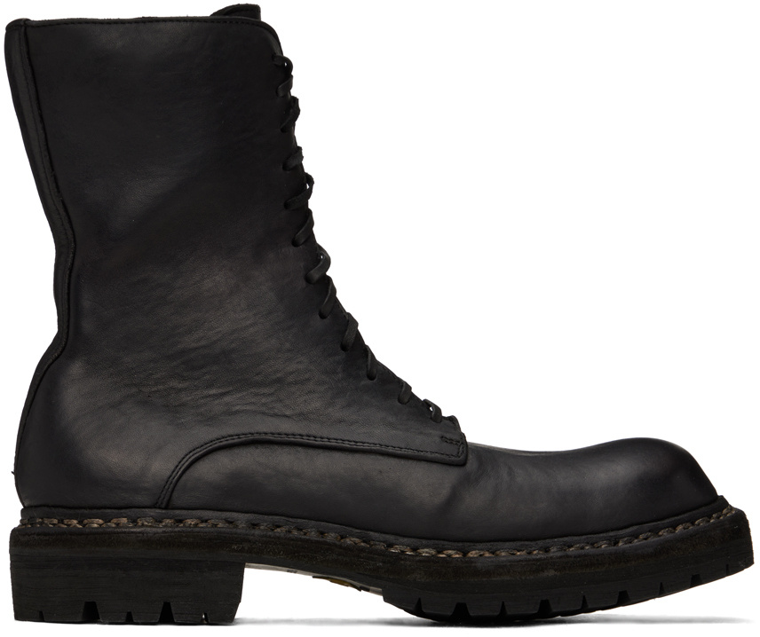 Guidi Gr05 V Laced Boots In Black