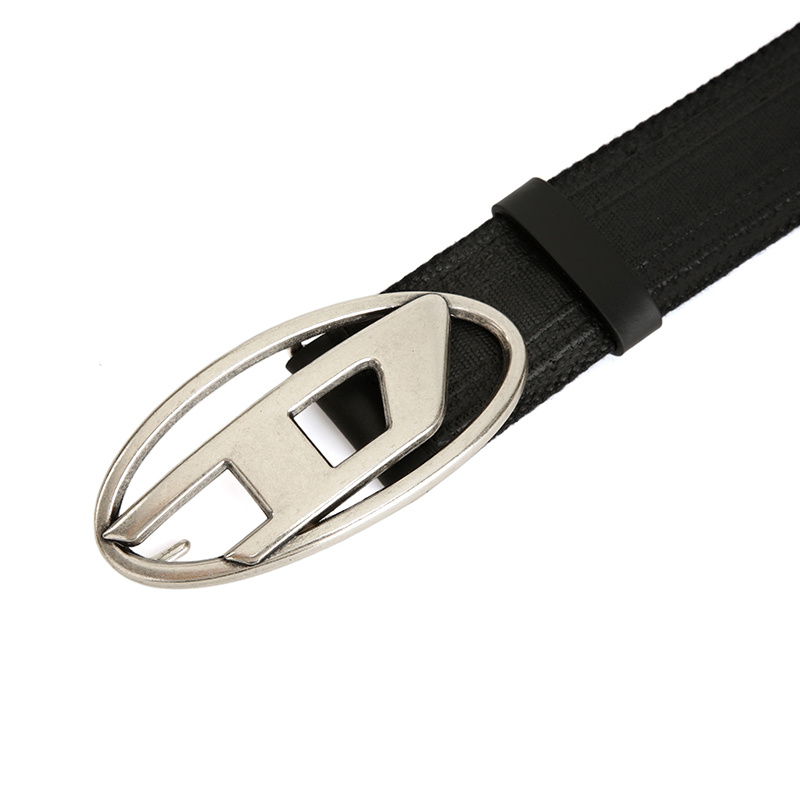 Diesel B-1dr Tape Cotton Belt In Black
