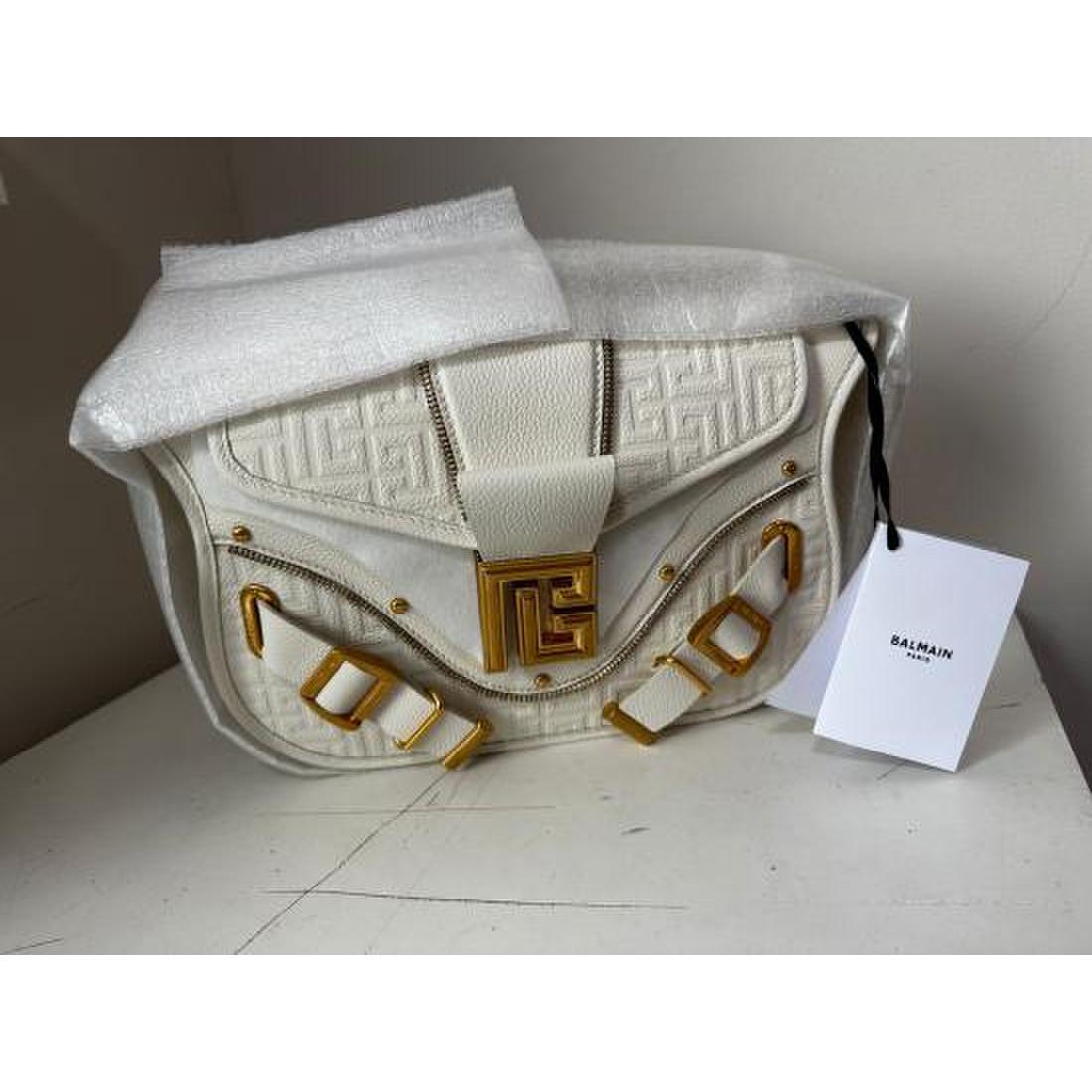 Shop Balmain Blazer Monogram-jacquard Crossbody Bag In Nude