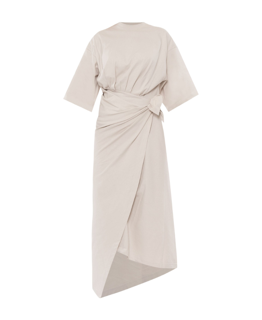 Balenciaga Asymmetric-hem T-shirt Dress In Nude