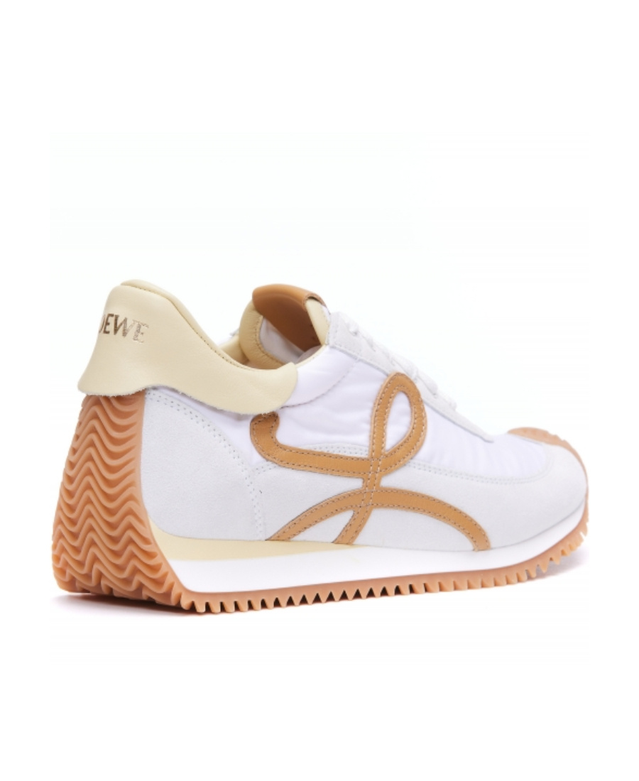 Loewe Flow Runner Leather-trimmed Shell And Suede Sneakers In White