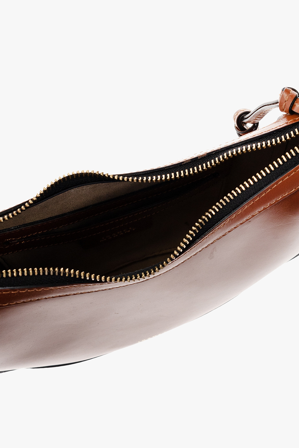 Isabel Marant Womens Cogc Oskan Moon Leather Shoulder Bag In Brown