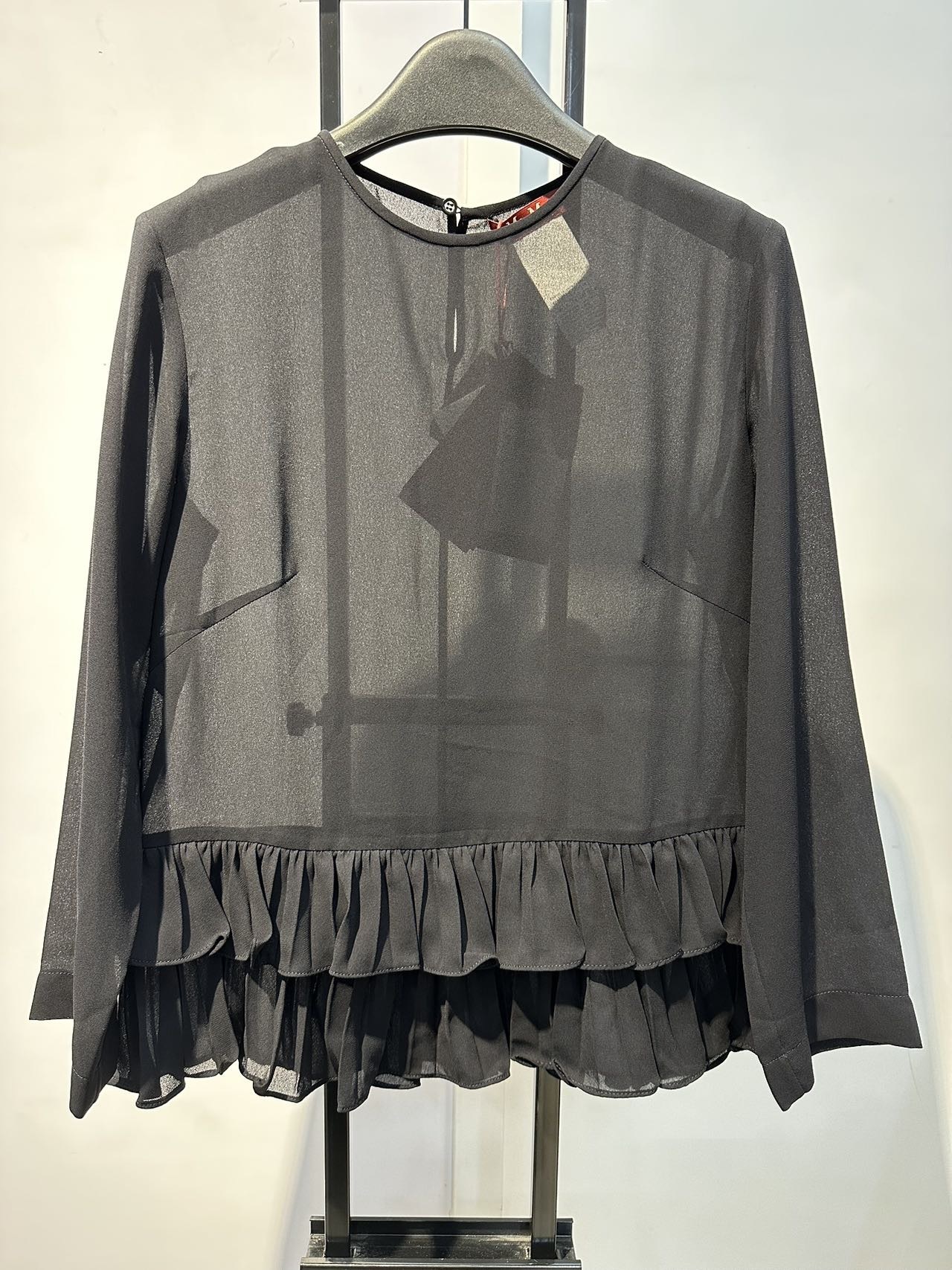 Max Mara Long-sleeved Blouse In Black