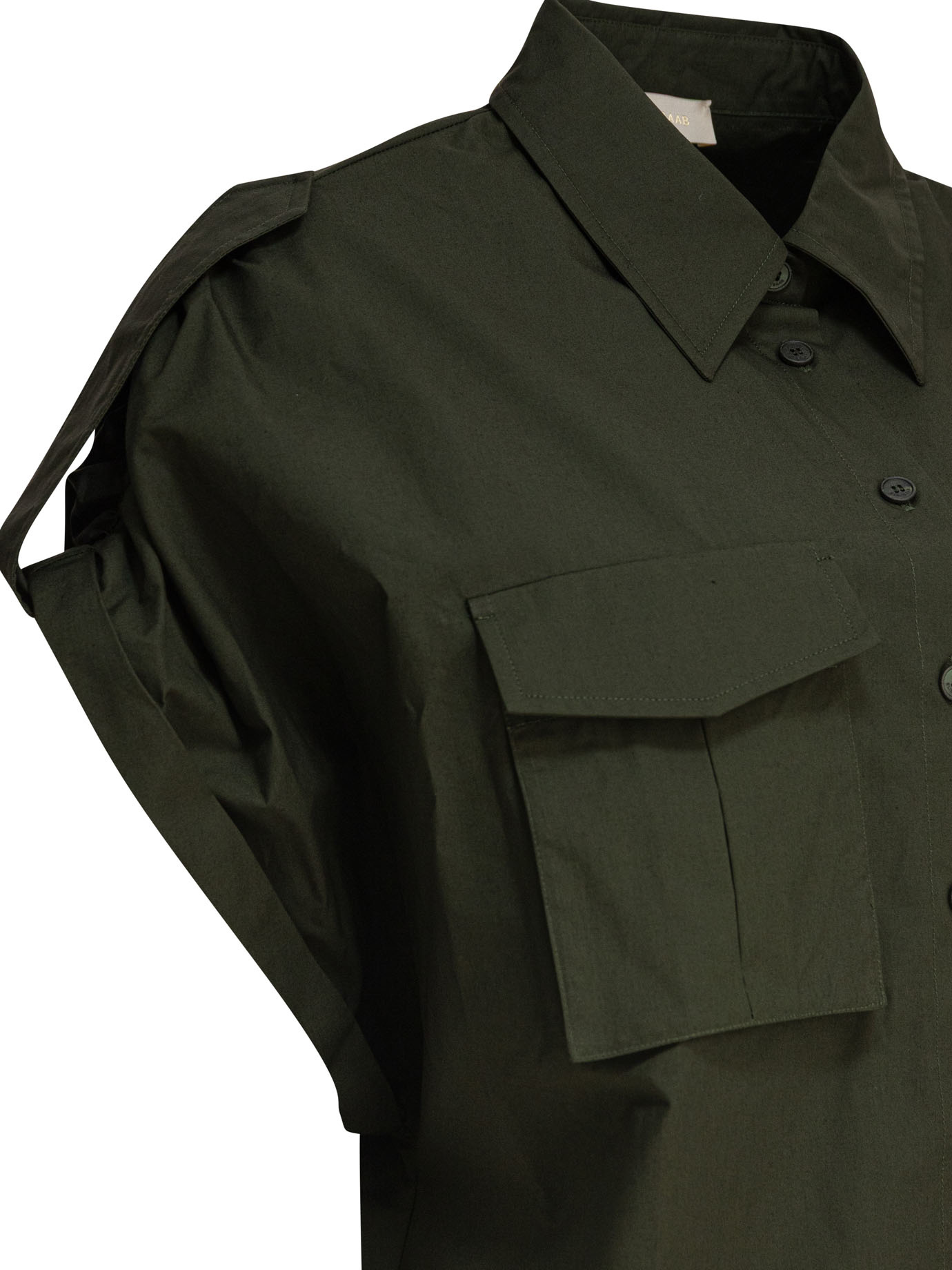 Elie Saab Oversized Poplin Shirt In Green