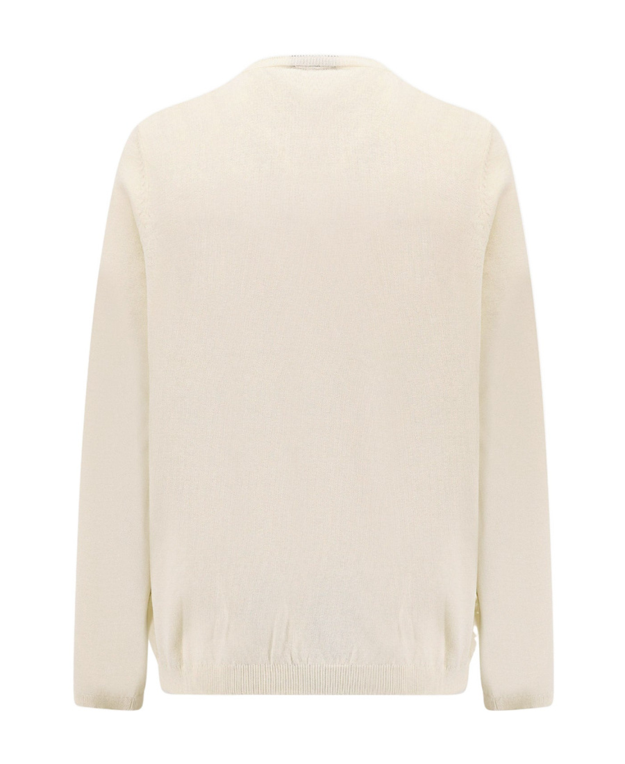 Apc Off-white Embroidered Sweater In Nude