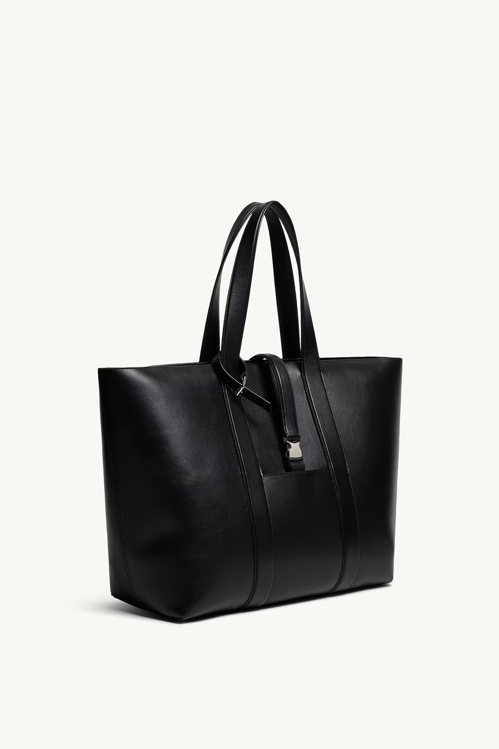 Moncler X Ee72 By Edward Enninful Ee Leather Tote In Black