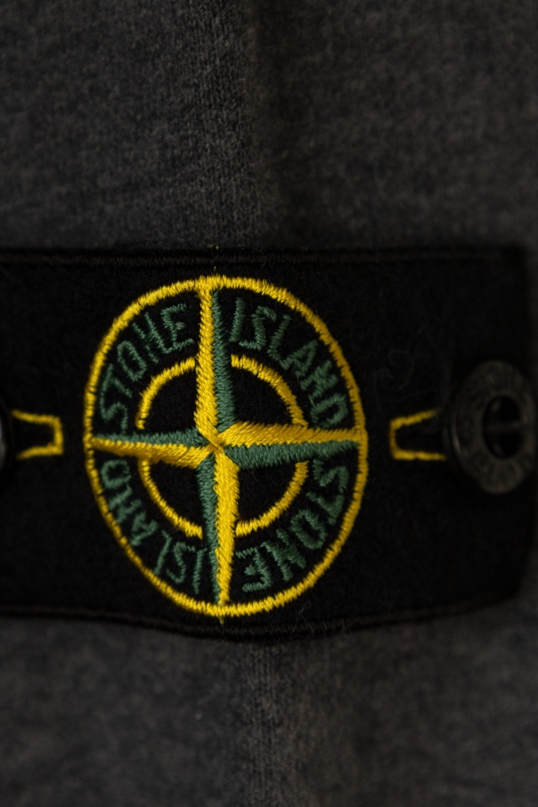 Stone Island Compass-badge Cotton Sweatshirt In Gray