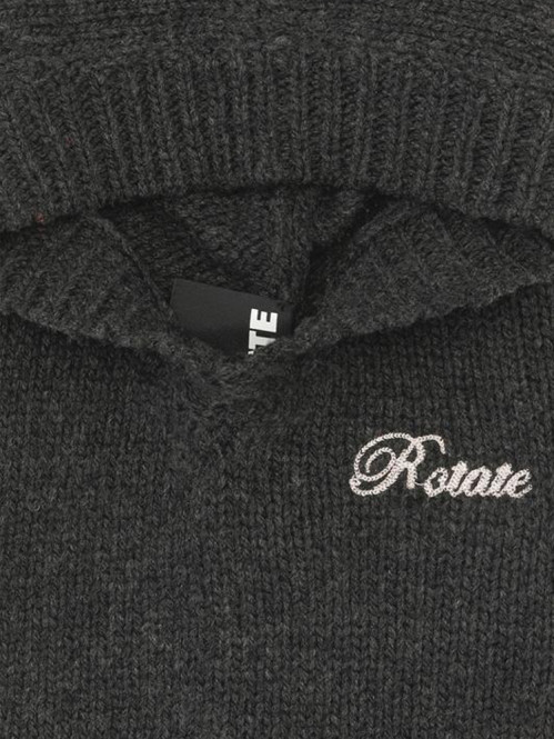 Rotate Birger Christensen Knitted Balaclava In Black