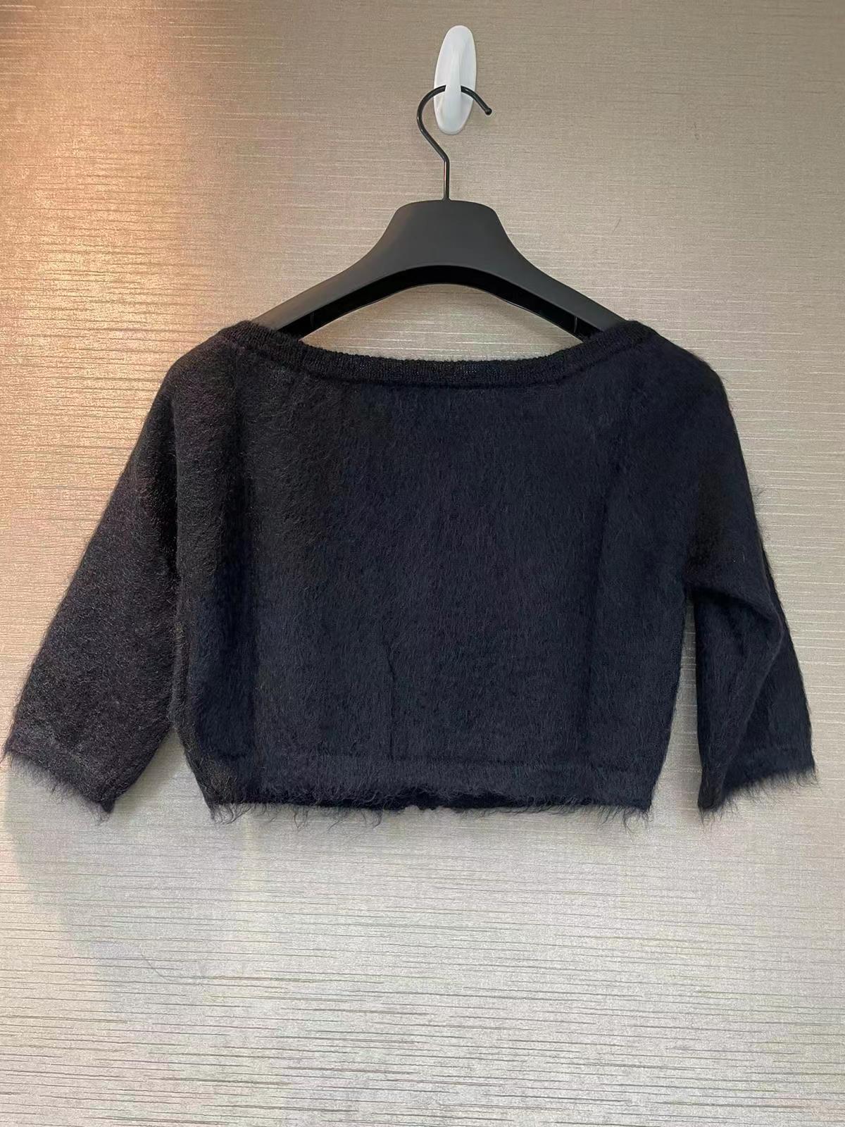 Saint Laurent Button Sweater In Black