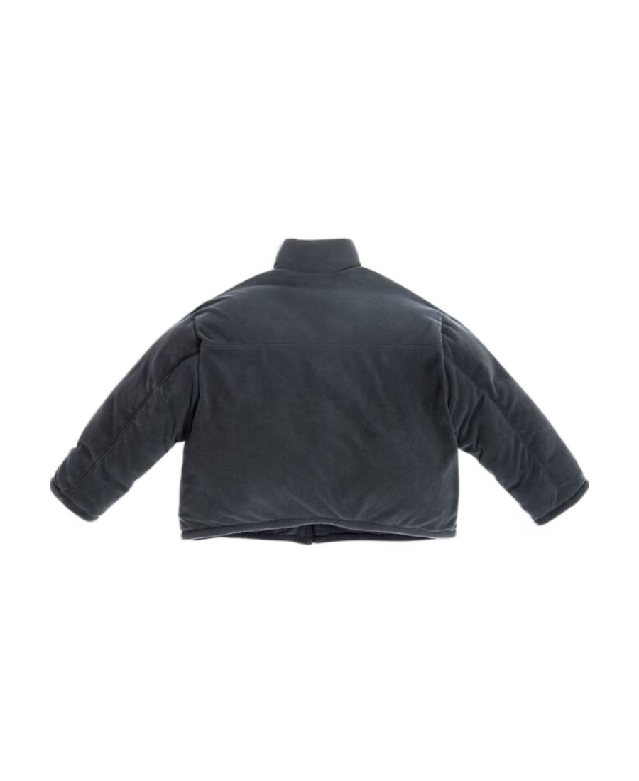 Balenciaga Logo-print Reversible Padded Coat In Black