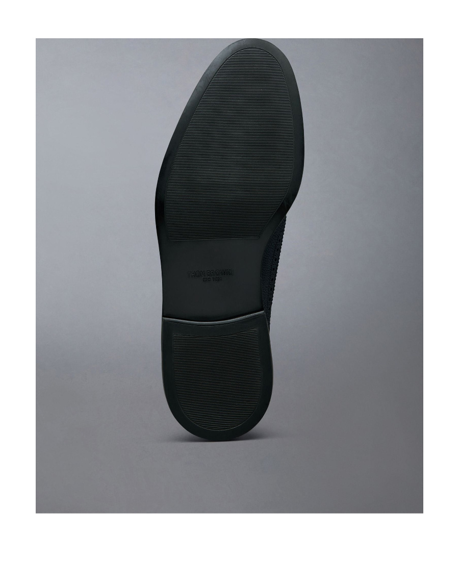 Thom Browne Pebbled Leather Longwing Brogues In Blue