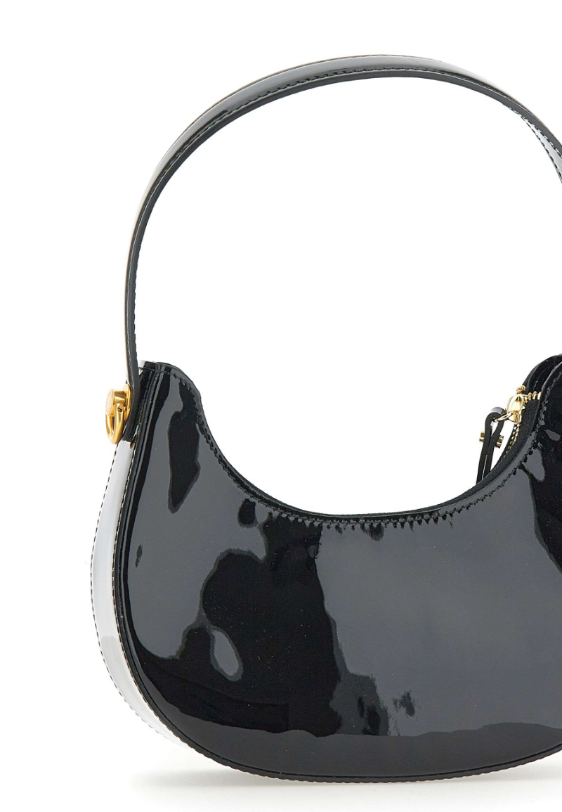 Gianni Chiarini Logo Embossed Zipped Shoulder Bag In Black