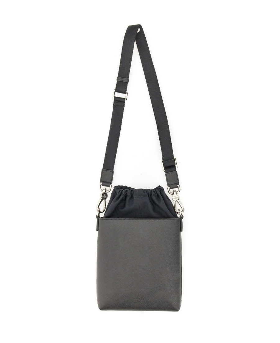 Vivienne Westwood Logo Shoulder Bag In Black