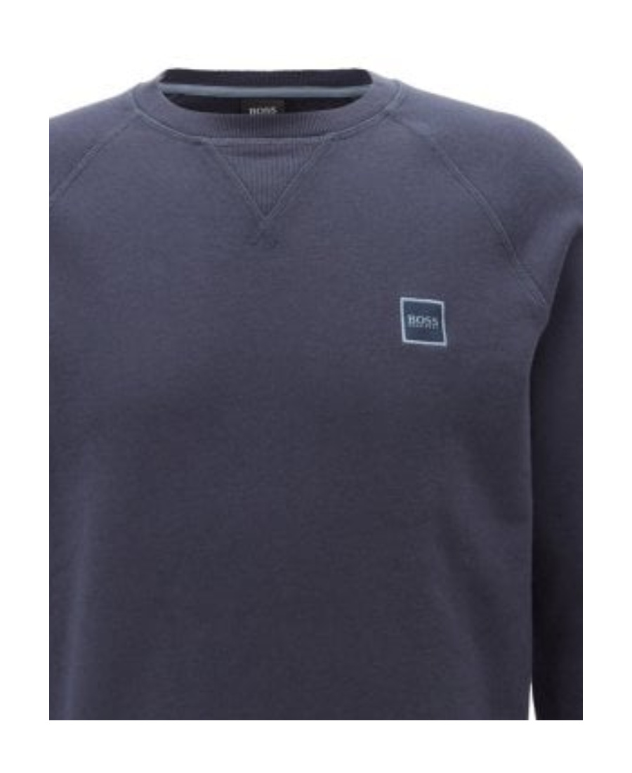 Shop Hugo Boss Embroidered Round-necked Sweater In Black