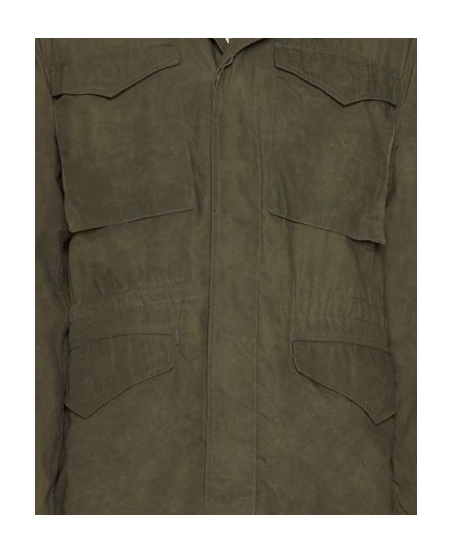 Gucci Coated Parka With Logo In Brown