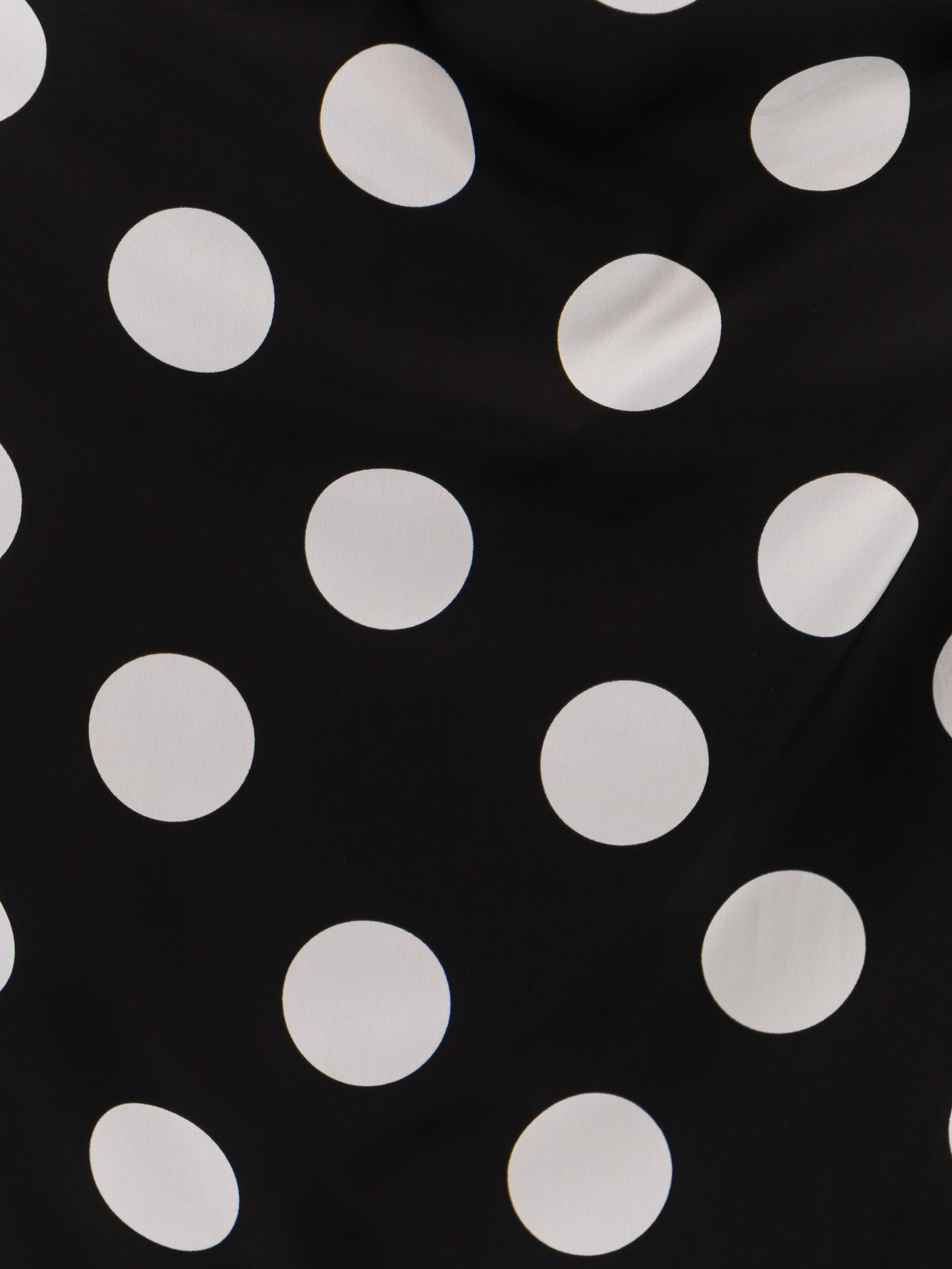 Dolce & Gabbana Satin Midi Dress With Polka-dot Print: In Black