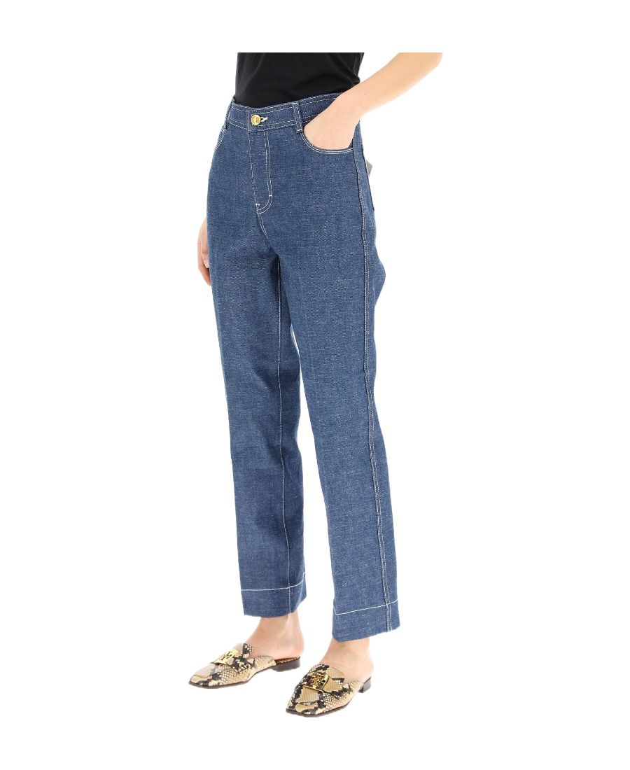 TORY BURCH STRAIGHT-LEG DENIM JEANS 
