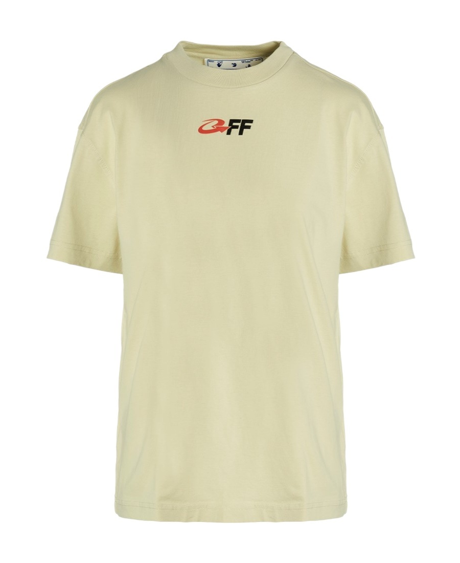 Off-white Graphic-print Cotton T-shirt In Nude