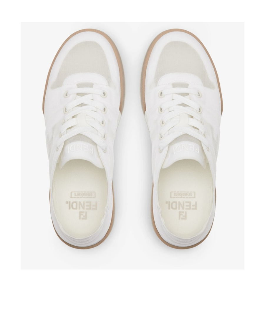 Fendi Match High-top Sneakers In White