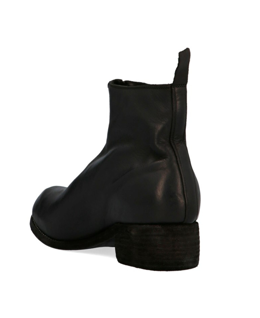 Guidi Pl1 Series Front Zipper And Ankle Boots In Black