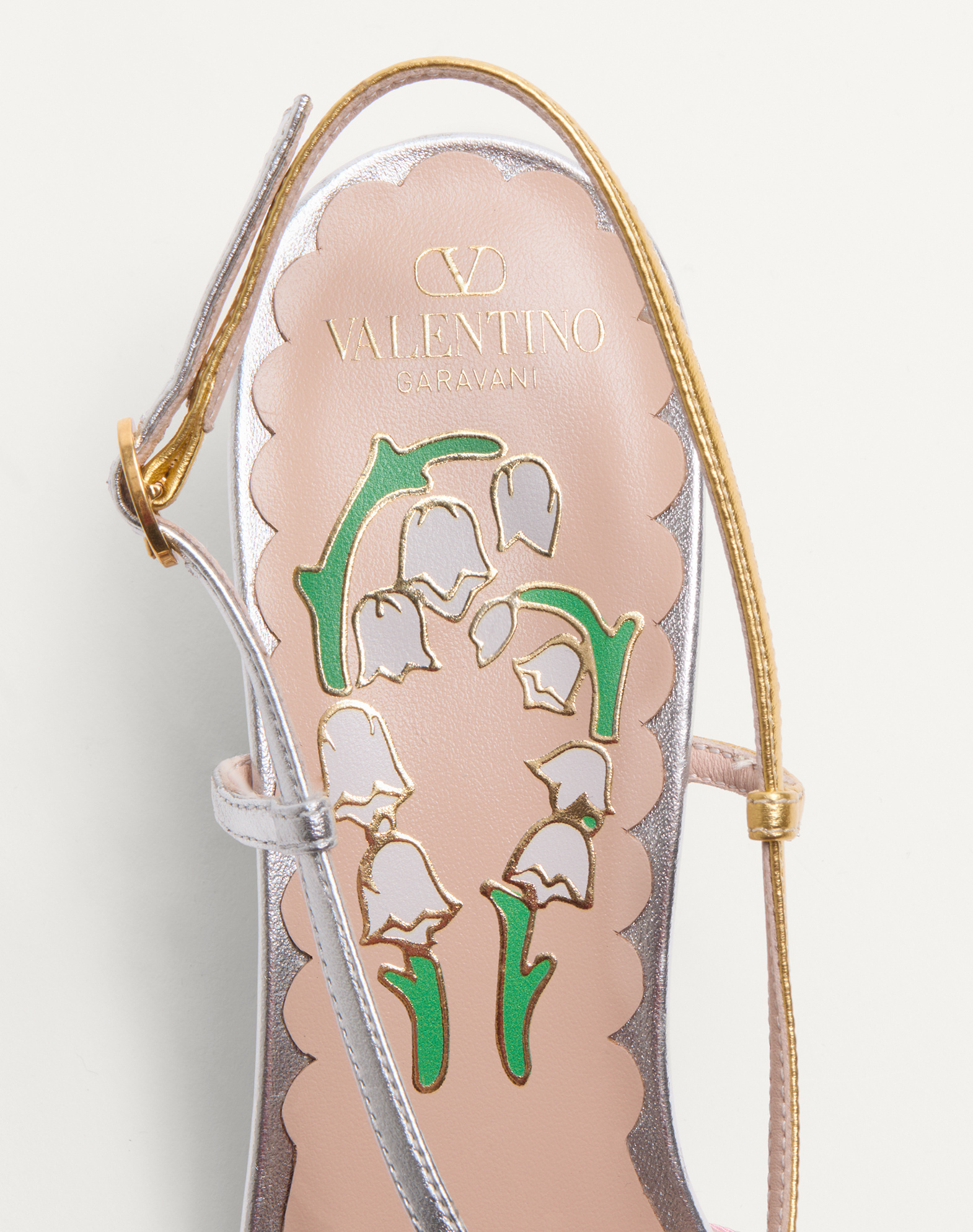 Valentino Scarpe Con Tacco Bowow In Tessuto Rosa Donna In Multicolor