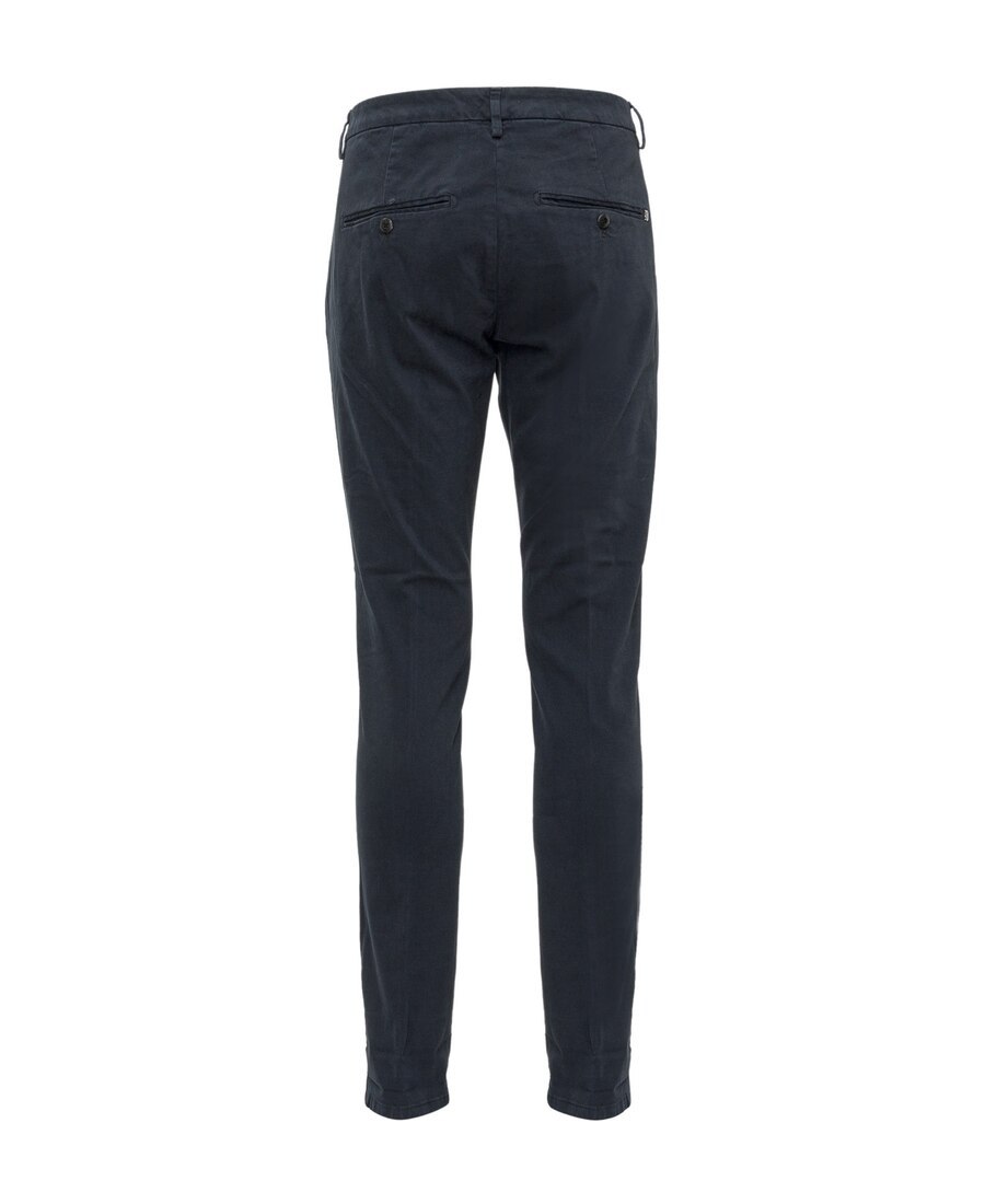 Dondup Plain Slim-fit Chinos In Black