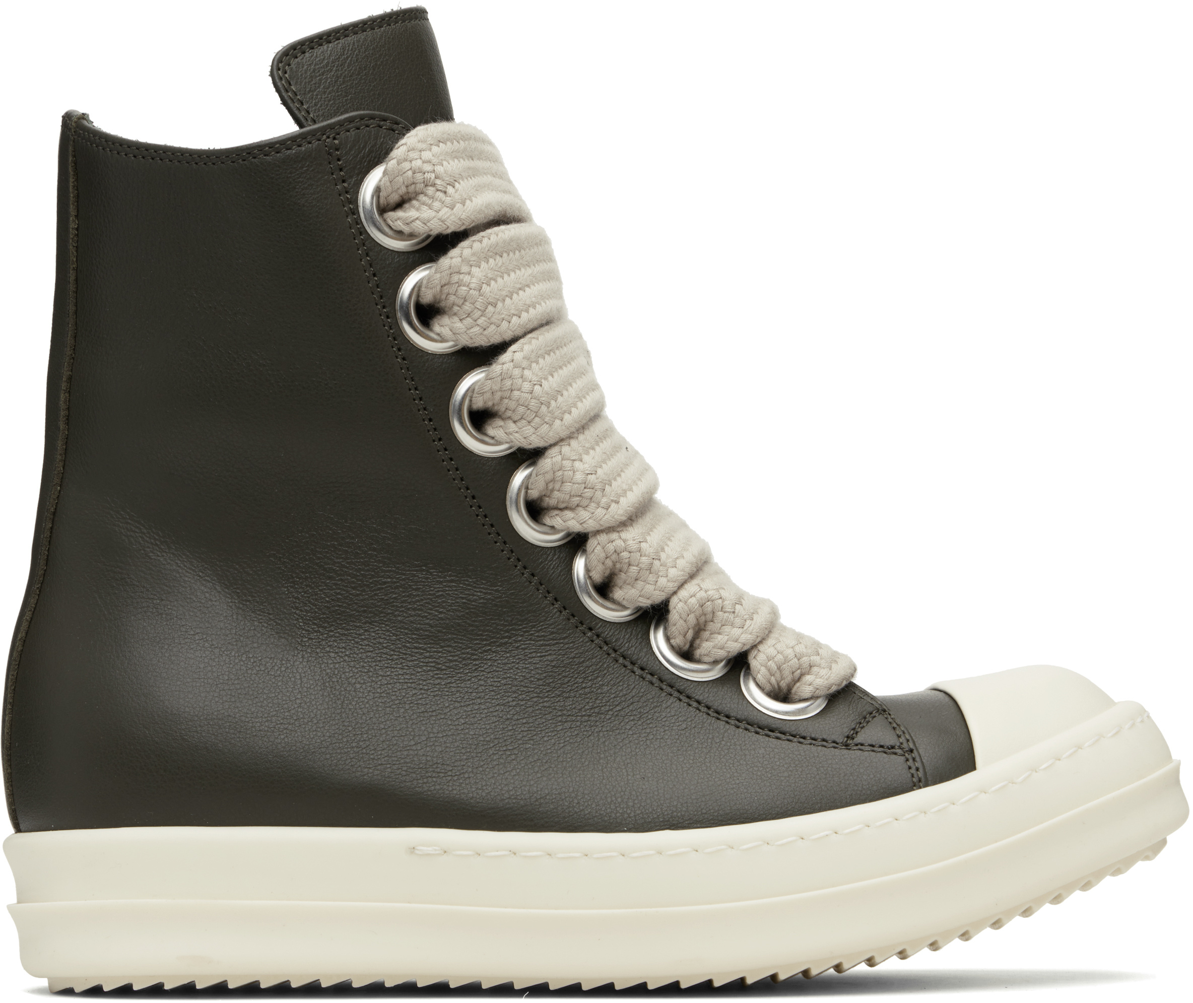Rick Owens Ssense Exclusive Black Kembra Pfahler Edition Jumbo Lace Sneakers In Black