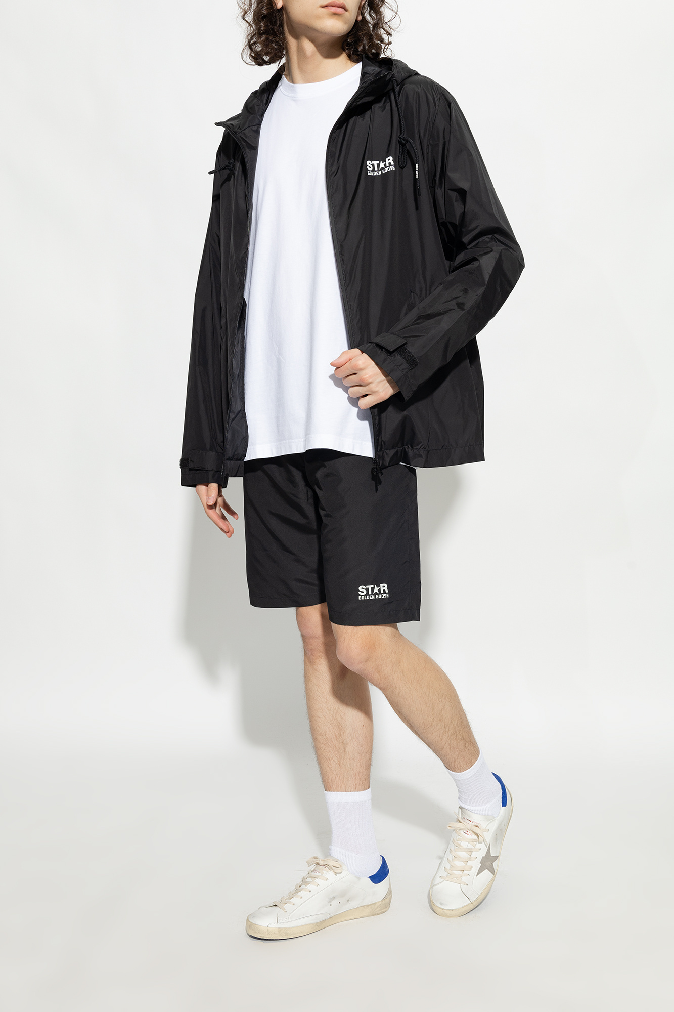 Golden Goose Super-star Distressed Leather Sneakers In White