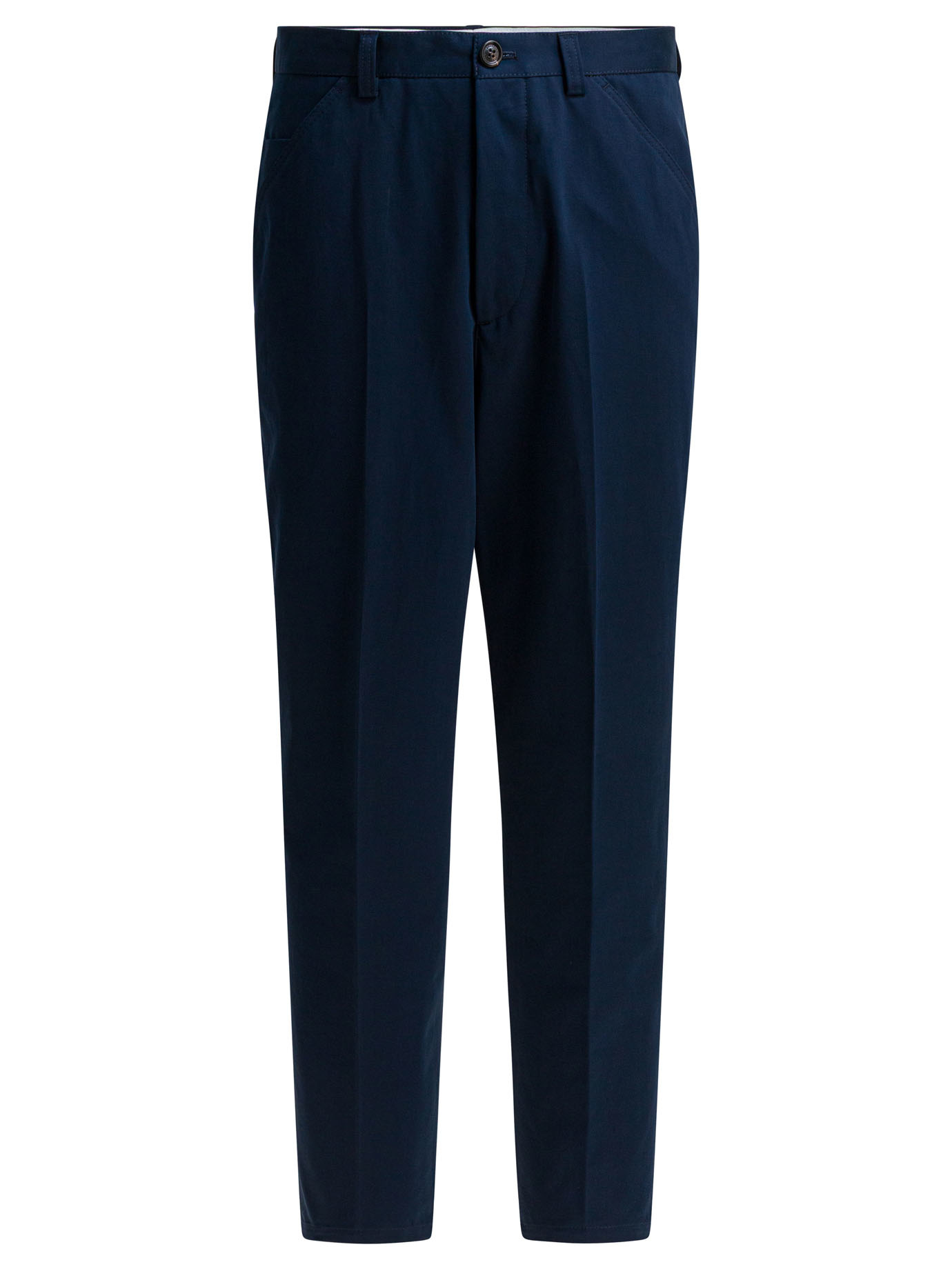 Brunello Cucinelli Slim Fit Trousers With Practical Pockets In Blue