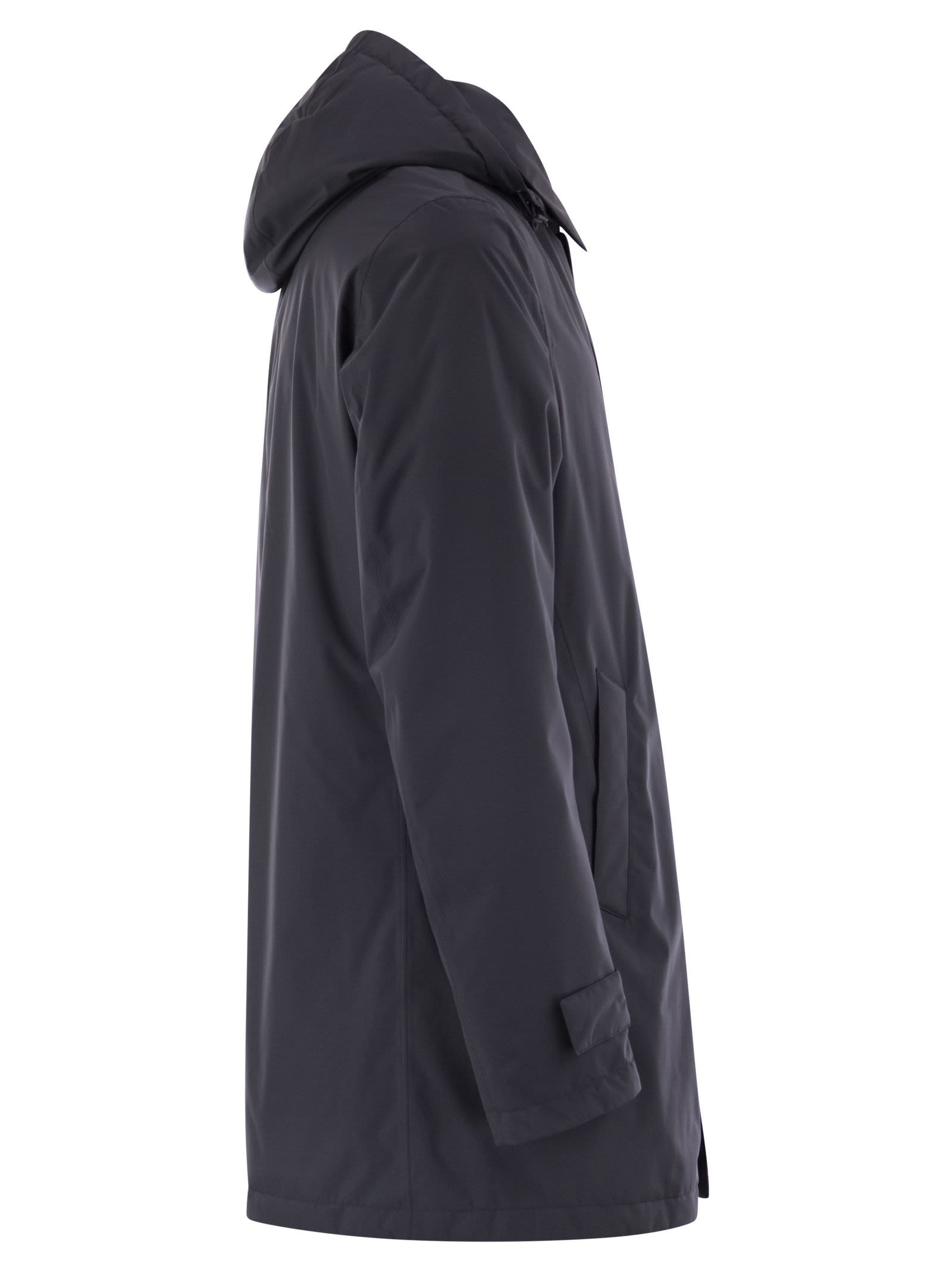 Herno Men Waterproof 2-layer Laminar Fabric In Black