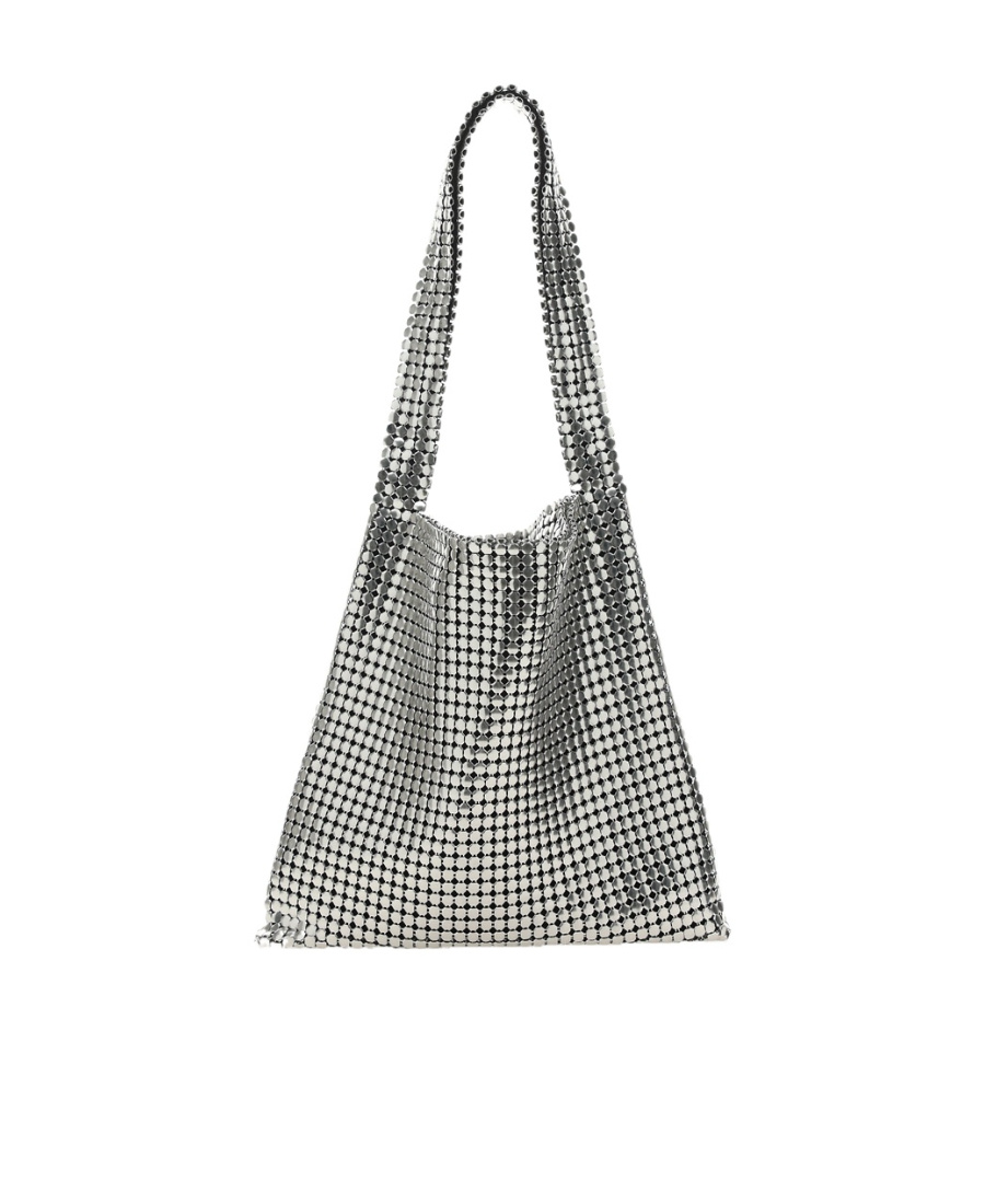 Rabanne Embellished Shoulder Bag In Gray