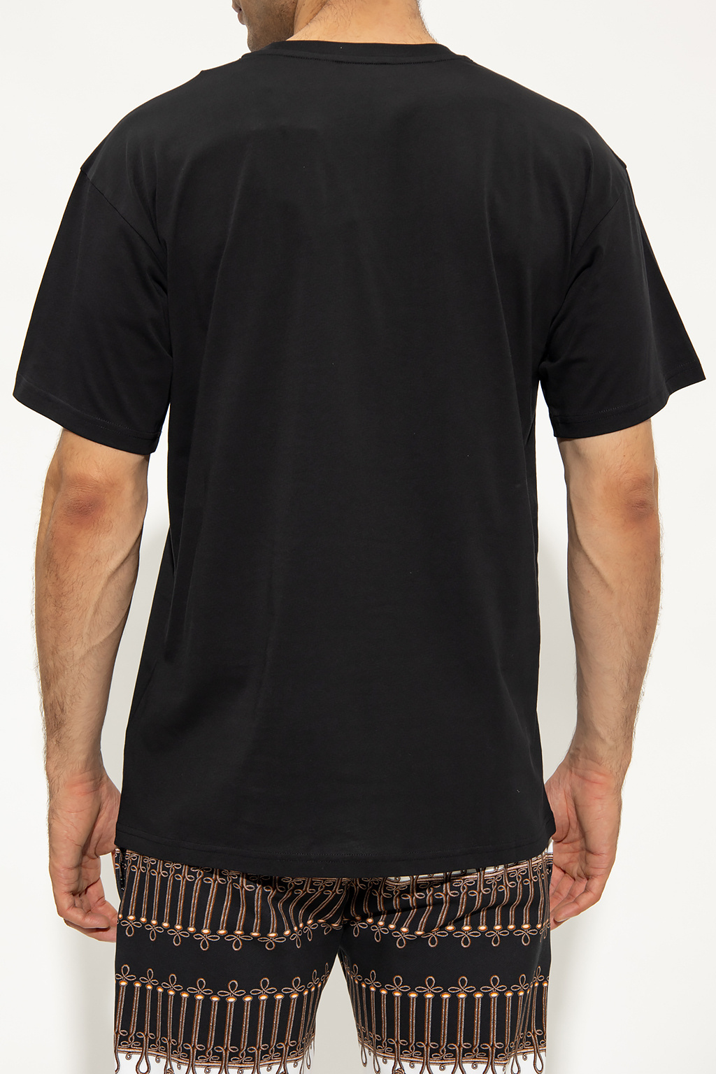 Moschino Item O-neck Short-sleeved T-shirt In Black