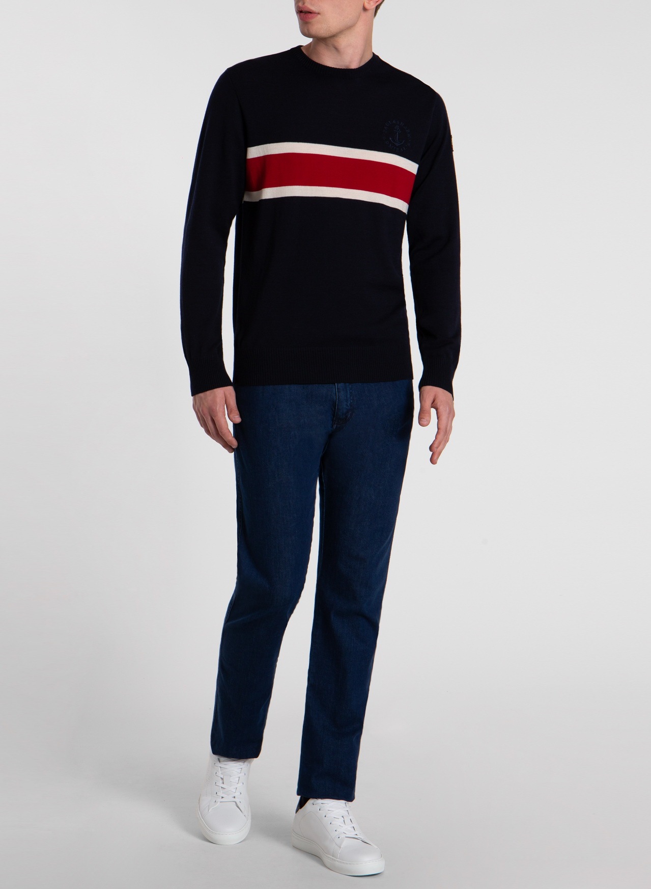 PAUL & SHARK STRIPED PATTERN SWEATER