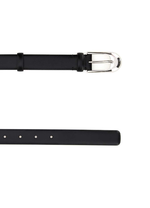Khaite Leather Belt In Black