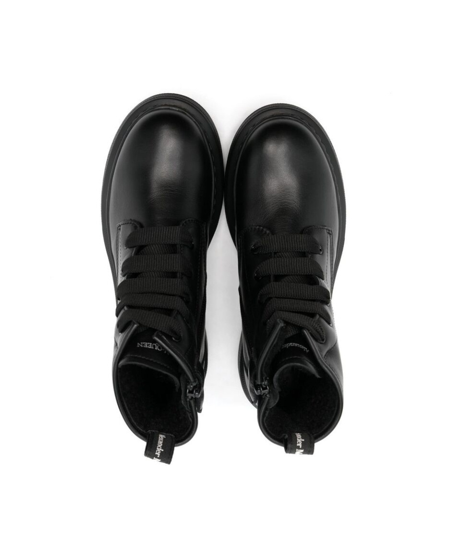 Alexander Mcqueen Lace-up Ankle Boots In Black