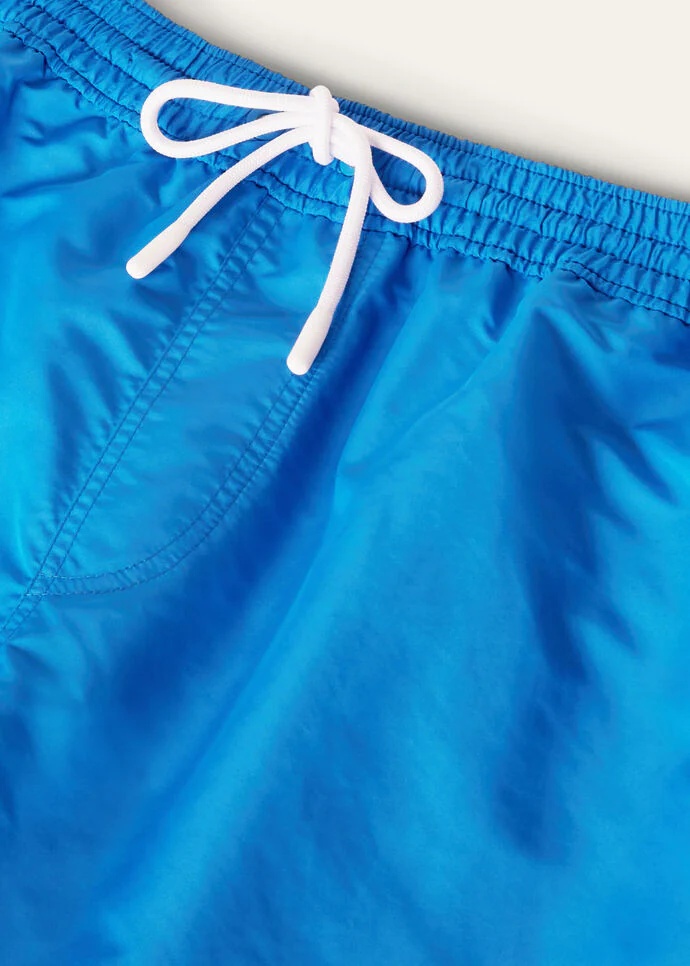 Loro Piana Elastic Waist-edge Beach Shorts In Blue