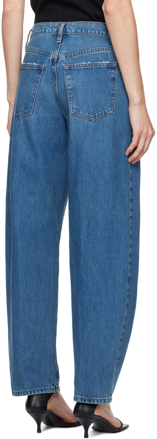 Frame Baggy High Rise Bubble Jeans In Westbury In Blue