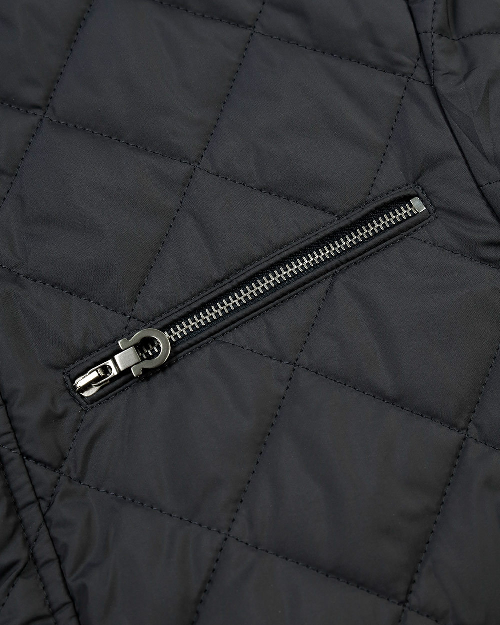 Ferragamo Quilted Cotton Suit In Black