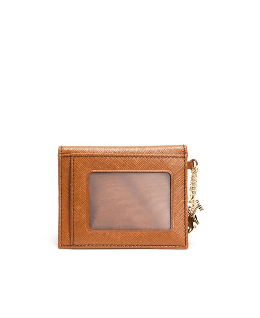 Ferragamo Logo Double Fold Wallet In Brown
