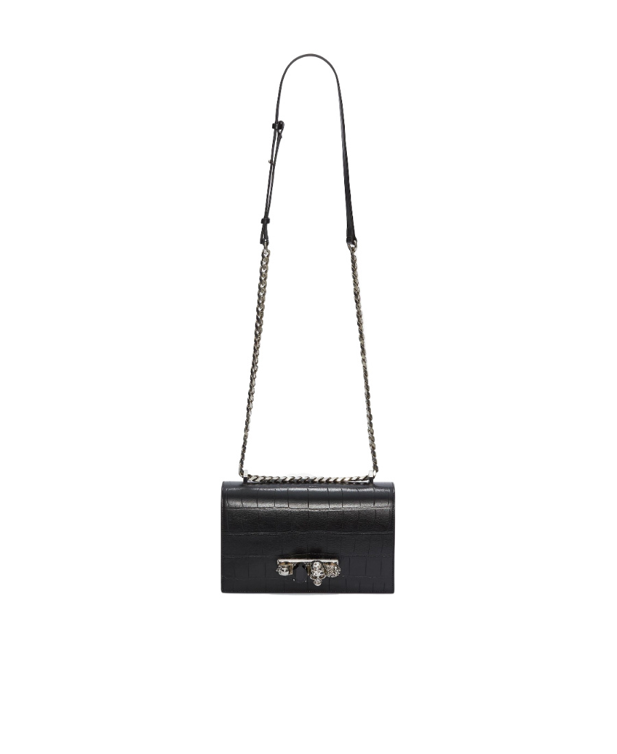 Alexander Mcqueen Alexander Mc Queen "the Biker Mini Jewelled" Crossbody Bag In Black