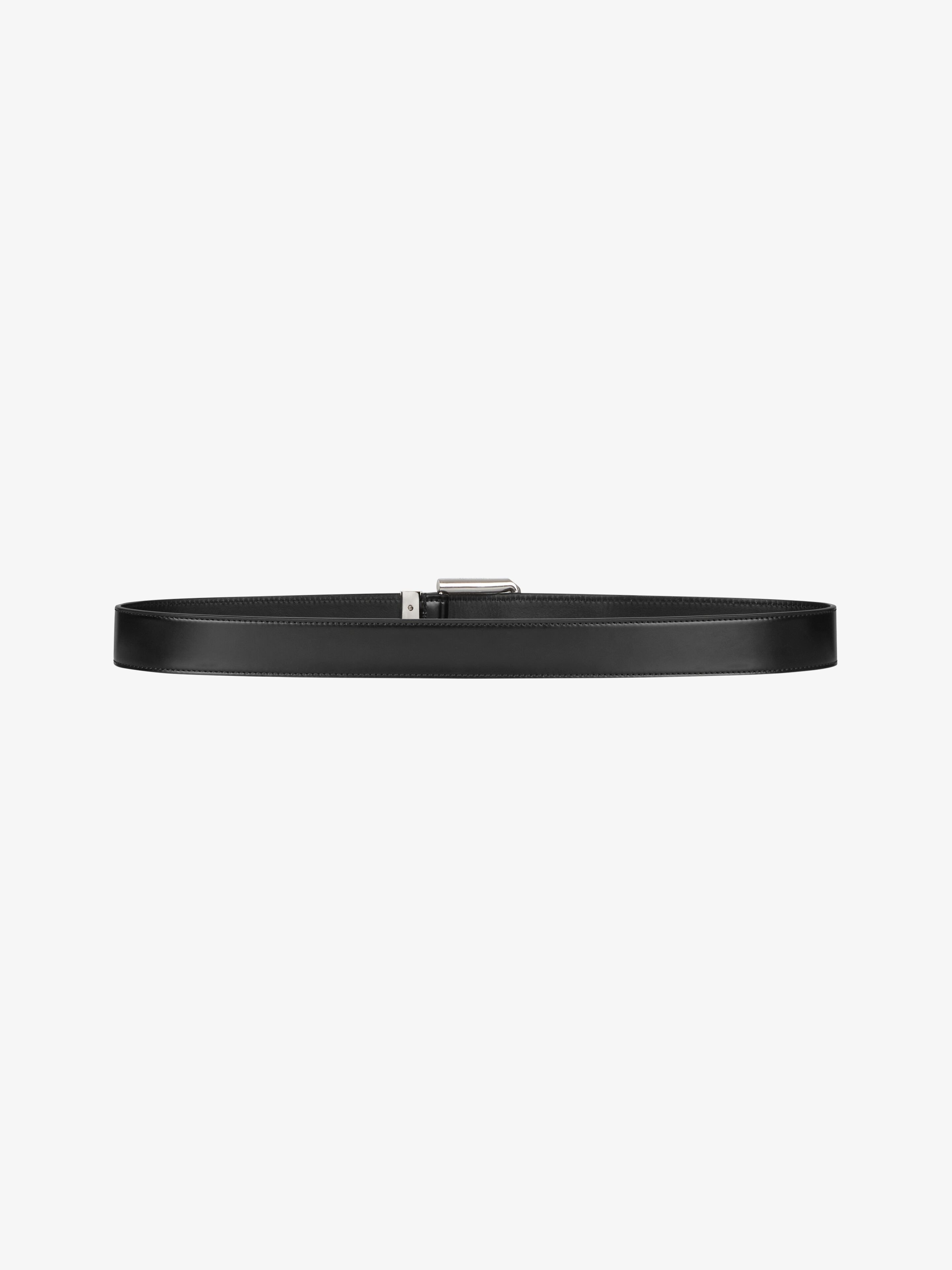 Givenchy Gentleman Leather Belt In Black