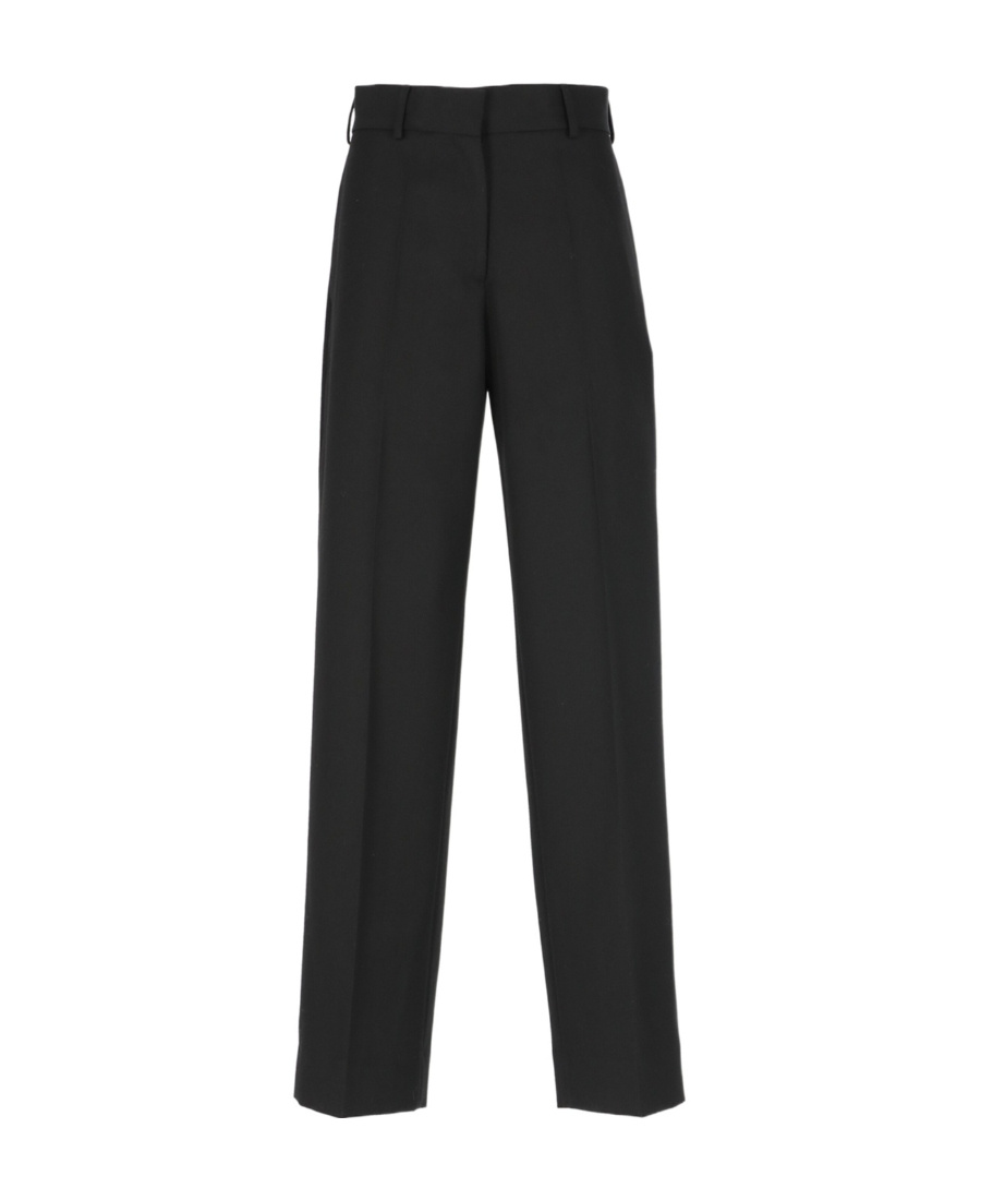 Palm Angels High-waist Straight-leg Trousers In Black
