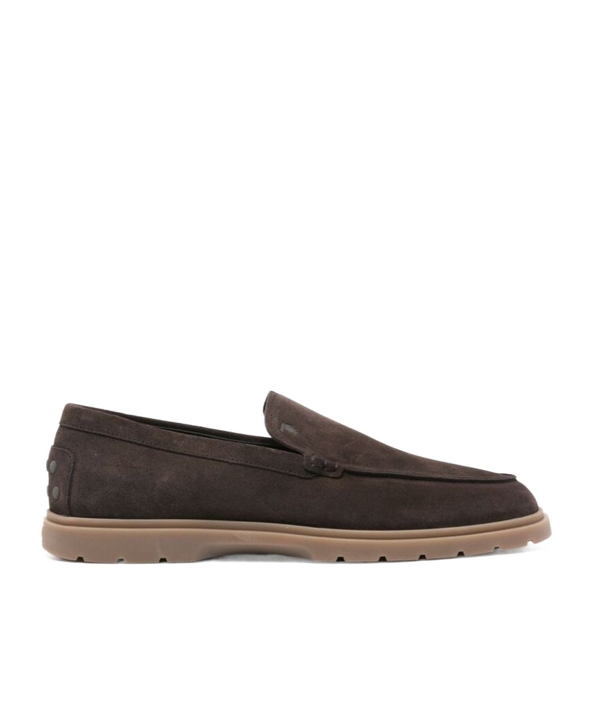 Shop Tod's Round-toe Slip-on Loafers In Black