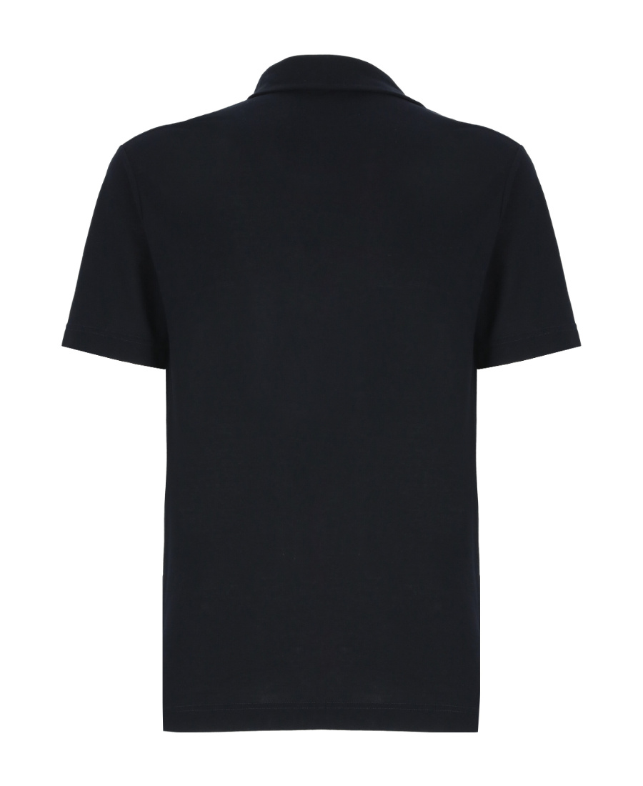 Zanone Ice Cotton Polo Shirt In Black