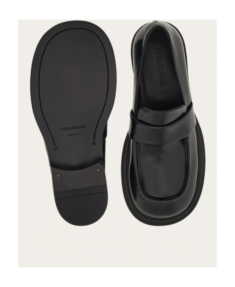 Ferragamo Salvatore Moulded-footbed Slip-on Loafers In Black