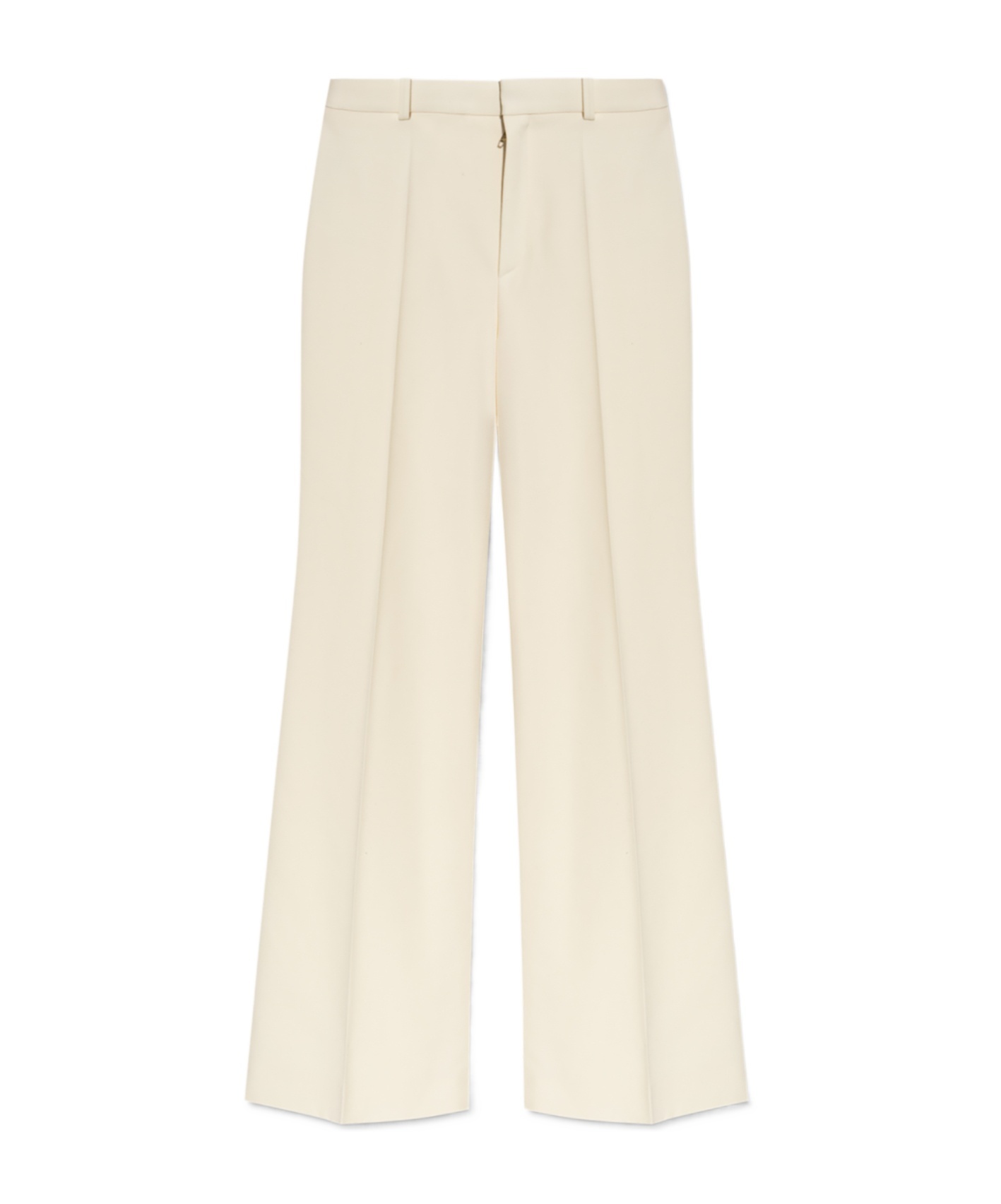 Shop Chloé Flared Trousers In Nude