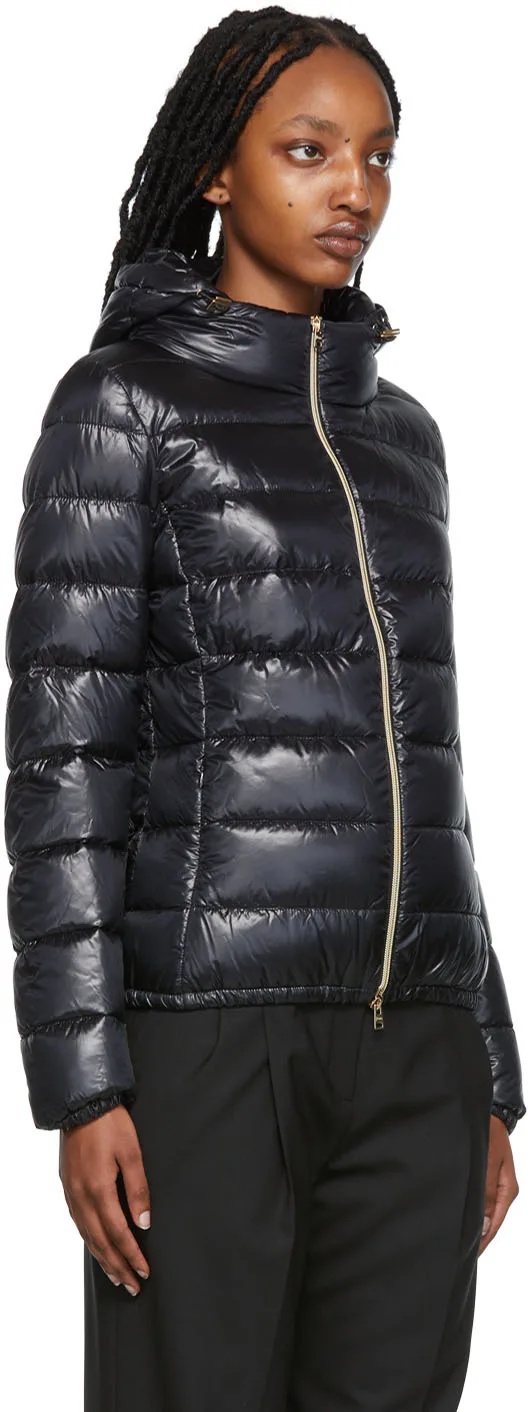 Herno Iconico Giada Ultralight Removable Hooded Jacket In Black