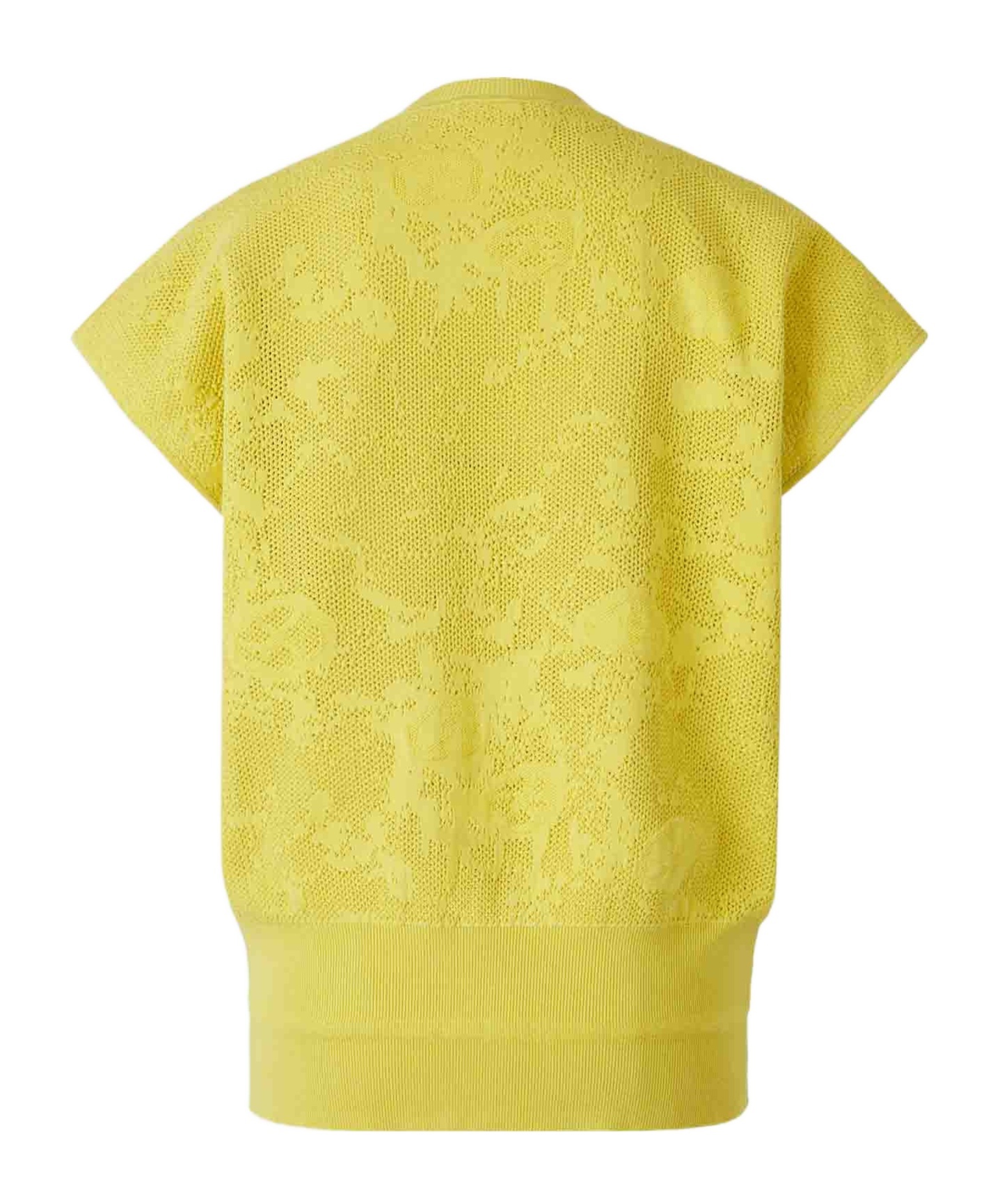 Fabiana Filippi Short-sleeved Knitted T-shirt In Yellow