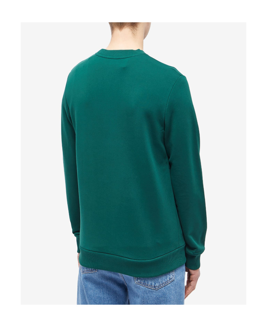 Apc Logo-print Cotton Sweatshirt In Green